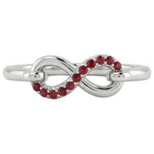 Afbeelding in Gallery-weergave laden, Bruiloft Infinity Band 0,25 karaat Birma Ruby sieraden