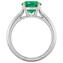 Afbeelding in Gallery-weergave laden, Sieraadsteen Ring Tweekleurig 14K Goud met Smaragd – bovenaanzicht