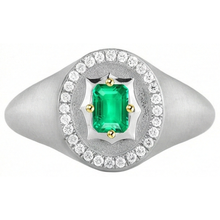 Afbeelding in Gallery-weergave laden, Smaragd Edelsteen Ring – profielaanzicht