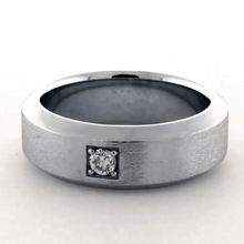 Afbeelding in Gallery-weergave laden, Casual Heren Diamant Ring Rond Geslepen