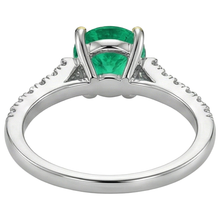 Afbeelding in Gallery-weergave laden, High-end Colombiaanse Smaragd Edelsteen Ring 1,50 karaat – achteraanzicht