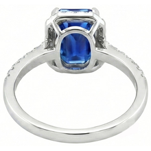 Afbeelding in Gallery-weergave laden, echte round saffier 3.50karaat ring op wit
