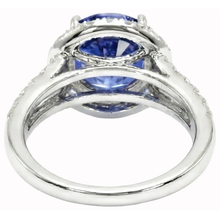 Afbeelding in Gallery-weergave laden, echte round saffier 6karaat ring profielweergave