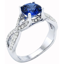 Afbeelding in Gallery-weergave laden, echte round diamant 3karaat ring close-up detail