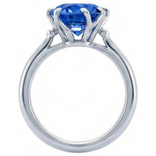 Afbeelding in Gallery-weergave laden, echte round saffier 1.90karaat ring profielweergave