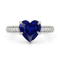 Afbeelding in Gallery-weergave laden, echte round diamant 2.50karaat ring zijaanzicht