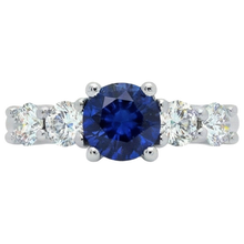 Afbeelding in Gallery-weergave laden, echte round diamant 2.90karaat ring zijaanzicht