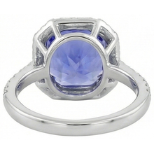 Afbeelding in Gallery-weergave laden, Ceylonese Kleursaffier IGI GECERTIFICEERDE Diamanten 8 Karaat Ring Witgoud 14K