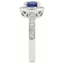 Afbeelding in Gallery-weergave laden, echte round saffier 1.50karaat ring profielweergave