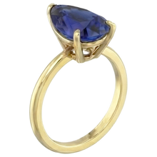 Afbeelding in Gallery-weergave laden, Ceylon Sapphire Solitaire Ring Teardrop Style Peer 3,50 Karaat