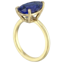 Afbeelding in Gallery-weergave laden, Ceylon Sapphire Solitaire Ring Teardrop Style Peer 3,50 Karaat