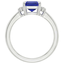 Afbeelding in Gallery-weergave laden, echte baguette saffier 2.50karaat ring op wit