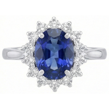 Afbeelding in Gallery-weergave laden, Ceylonese Blauwe Saffier Ring 4.40 Karaat Natuurlijke uit de aarde gewonnen Diamanten Sieraden