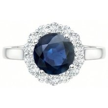 Afbeelding in Gallery-weergave laden, echte round diamant 2.45karaat ring zijaanzicht