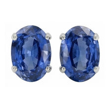 Afbeelding in Gallery-weergave laden, IGI GECERTIFICEERDE Ceylonese Kleur Saffier 8 Karaat Oorknoppen Steker Paar Oorbellen Witgoud 14K Sieraden