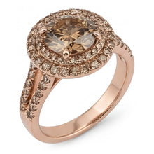 Afbeelding in Gallery-weergave laden, Champagne Woestijn Diamant Bruidsring – Fijne Diamant 4 karaat