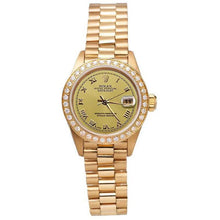 Afbeelding in Gallery-weergave laden, Champagne Romeinse wijzerplaat Rolex Datumjust horloge Armband in presidentiële stijl G