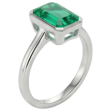 Afbeelding in Gallery-weergave laden, Smaragd Edelsteen Ring – zijaanzicht
