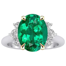 Afbeelding in Gallery-weergave laden, High-end Edelsteen Ring 3,50 karaat – profielaanzicht