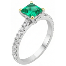 Afbeelding in Gallery-weergave laden, Colombiaanse Smaragd Edelsteen Ring – hoekaanzicht