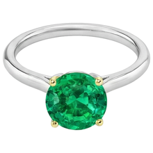 Afbeelding in Gallery-weergave laden, Fijne Smaragd Edelsteen Ring – zijaanzicht