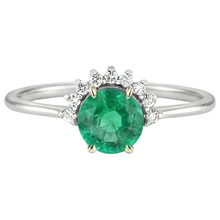 Afbeelding in Gallery-weergave laden, Smaragd Edelsteen Ring – zijaanzicht
