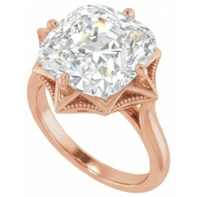 Afbeelding in Gallery-weergave laden, Solitaire Ring 14K Rosé Goud met Briljant – hoekaanzicht