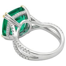 Afbeelding in Gallery-weergave laden, Smaragd Edelsteen Ring – bovenaanzicht