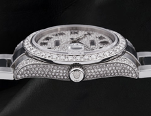Afbeelding in Gallery-weergave laden, Custom Diamanten Wijzerplaat & Lunette Rolex Horloge Datejust Dames Armband Ss