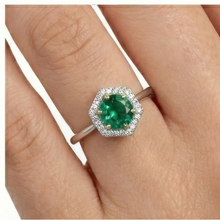 Afbeelding in Gallery-weergave laden, Designer Gekleurde Steen Ring 2 karaat – achteraanzicht
