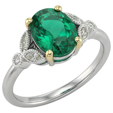 Afbeelding in Gallery-weergave laden, Premium Sieraadsteen Ring 2 karaat – zijaanzicht