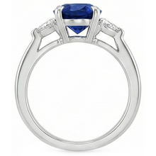 Afbeelding in Gallery-weergave laden, echte oval diamant 3karaat ring zijaanzicht