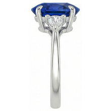 Afbeelding in Gallery-weergave laden, echte oval diamant 3karaat ring op wit