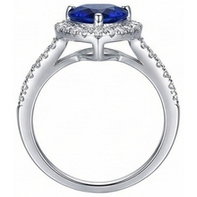 Afbeelding in Gallery-weergave laden, echte round diamant 4karaat ring profielweergave