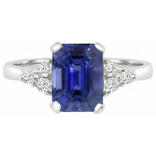 Afbeelding in Gallery-weergave laden, echte round diamant 3karaat ring zijaanzicht