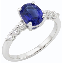 Afbeelding in Gallery-weergave laden, echte round diamant 4karaat ring zijaanzicht