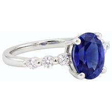 Afbeelding in Gallery-weergave laden, echte round diamant 4karaat ring profielweergave