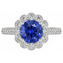 Afbeelding in Gallery-weergave laden, echte round diamant 3karaat ring vooraanzicht