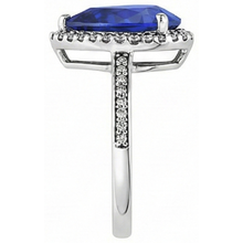 Afbeelding in Gallery-weergave laden, echte pear diamant 4karaat ring op wit