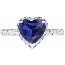Afbeelding in Gallery-weergave laden, echte heart saffier 3.50karaat ring profielweergave