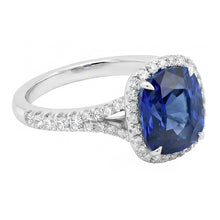 Afbeelding in Gallery-weergave laden, echte round diamant 4karaat ring close-up detail