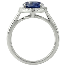 Afbeelding in Gallery-weergave laden, Dames Halo Ring Pear Cut Ceylon Sapphire 2,50 Karaat Wit Goud 14K