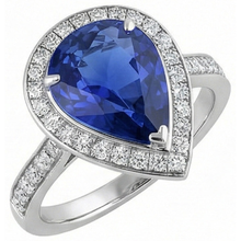 Afbeelding in Gallery-weergave laden, echte round diamant 4.50karaat ring zijaanzicht