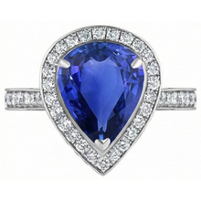 Afbeelding in Gallery-weergave laden, echte round diamant 4.50karaat ring bovenaanzicht
