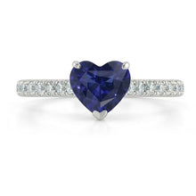 Afbeelding in Gallery-weergave laden, echte round diamant 2.50karaat ring bovenaanzicht