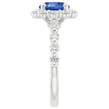 Afbeelding in Gallery-weergave laden, echte round diamant 3karaat ring profielweergave