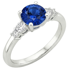 Afbeelding in Gallery-weergave laden, echte round diamant 2.50karaat ring bovenaanzicht