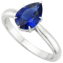 Afbeelding in Gallery-weergave laden, echte pear diamant 4karaat ring zijaanzicht