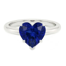 Afbeelding in Gallery-weergave laden, echte heart diamant 2karaat ring zijaanzicht