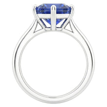 Afbeelding in Gallery-weergave laden, Dames Solitaire Ring Asscher Ceylon Saffier Edelsteen 2.50 Karaat